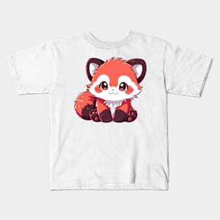 Simple drawn cute red panda Kids T-Shirt